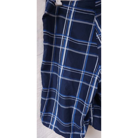 Nike W32 Blue Zip Pocket Hook N Loop Fly Surfing Swoosh Boardshorts Inseam 21" - Picture 8 of 11